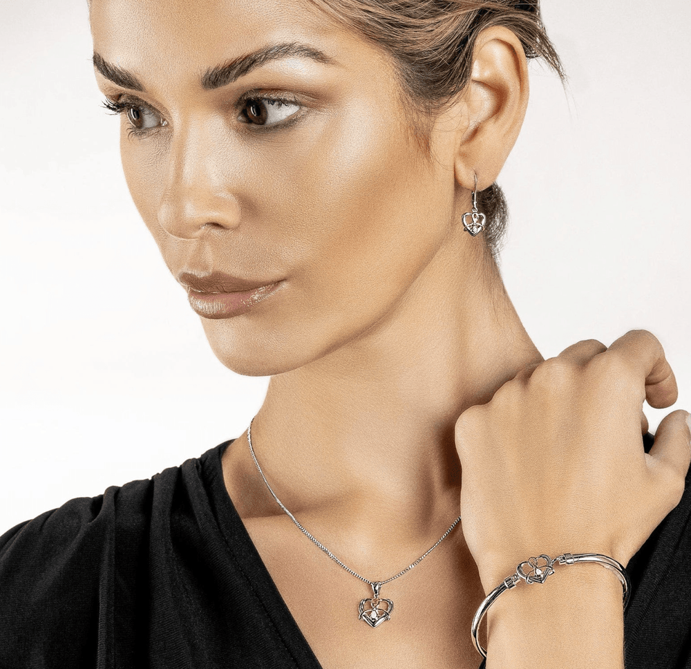 Clogau Dwynwen Open Necklace & Drop Earrings Set - MococoClogauJewellery Sets