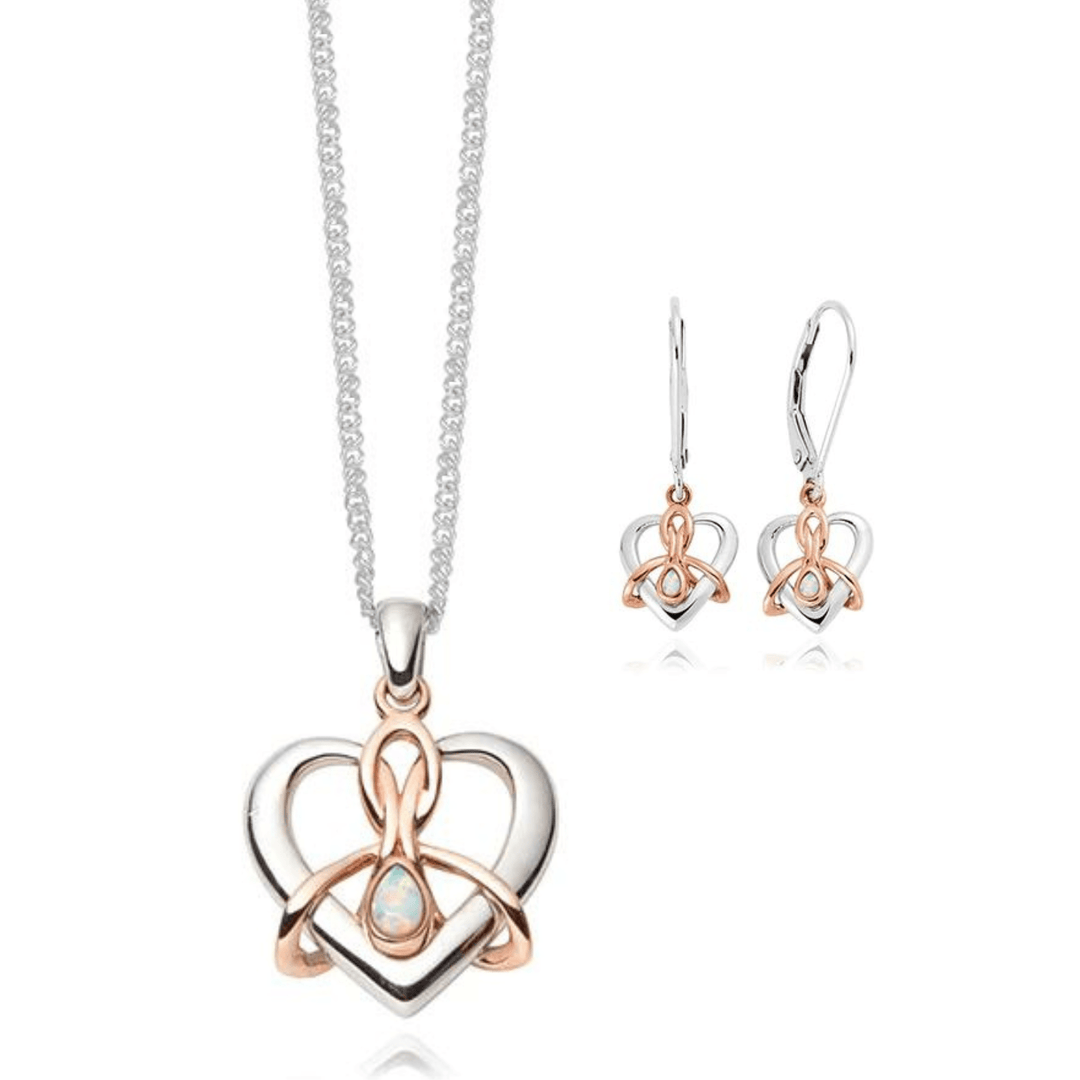 Clogau Dwynwen Open Necklace & Drop Earrings Set - MococoClogauJewellery Sets