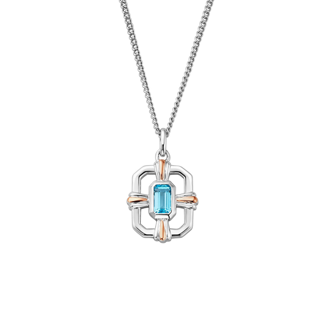 Clogau Enchanted Gateways Silver And Swiss Blue Topaz Necklace - MococoClogau3SEGW07285051537383543Necklaces