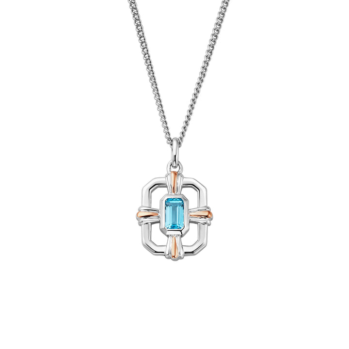 Clogau Enchanted Gateways Silver And Swiss Blue Topaz Necklace - MococoClogau3SEGW07285051537383543Necklaces