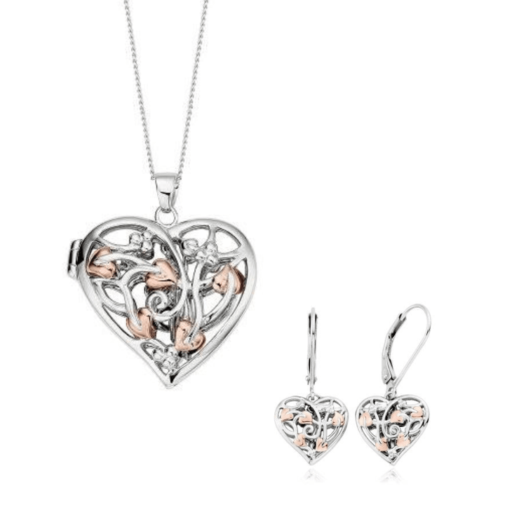 Clogau Fairy Heart Locket & Drop Earrings Set - MococoClogauJewellery Sets