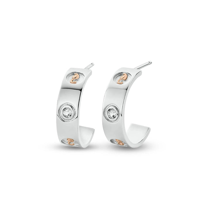 Clogau Insignia Silver Half Hoop Topaz Earrings - MococoClogau3SINS8435051537388500Earrings