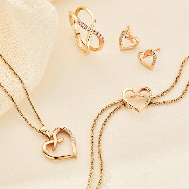 Clogau Kiss Gold and Diamond Ring - MococoClogauCGKDR - J5051537332138Rings