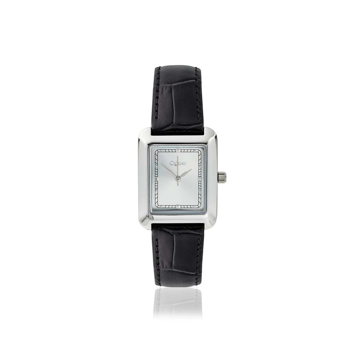 Clogau Ladies Timeless Crafnant Silver Black Leather Watch - MococoClogau4S000105051537349129Watches and Accessories