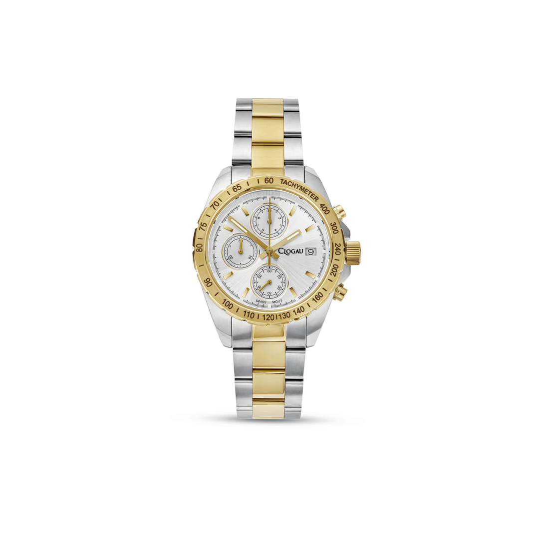 Clogau Mens Stainless Steel and Gold Brenig Watch - MococoClogau4S000575051537003175Watches and Accessories