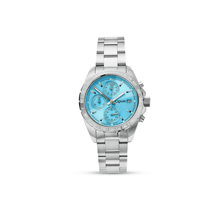Clogau Mens Stainless Steel Brenig Sporty Chronograph Blue Dial Watch - MococoClogau4S000565051537003182Watches and Accessories