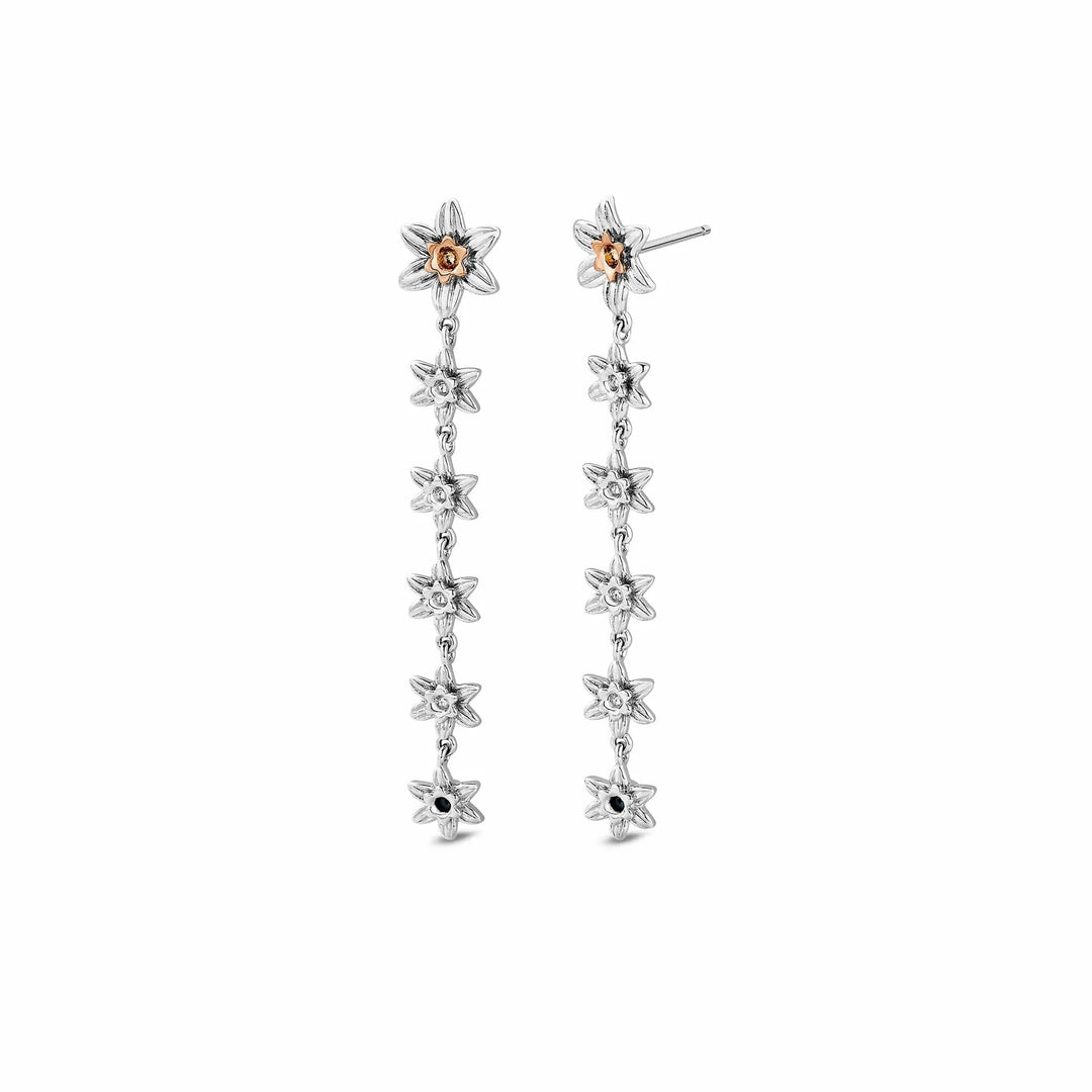 Clogau Nature's Wonder Silver Daffodil Drop Hoop Earrings - MococoClogau3SDAF8305051537388609Earrings