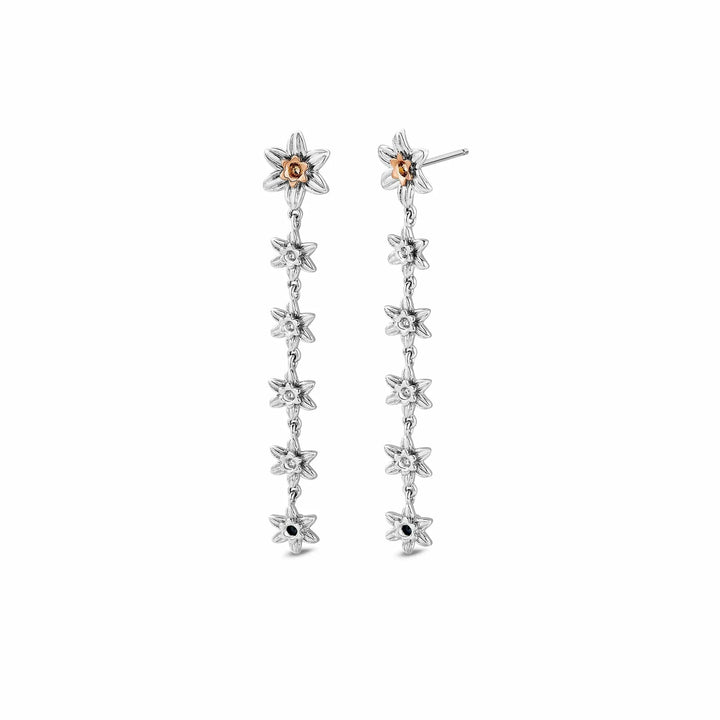 Clogau Nature's Wonder Silver Daffodil Drop Hoop Earrings - MococoClogau3SDAF8305051537388609Earrings