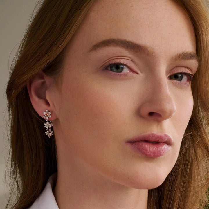 Clogau Nature's Wonder Silver Daffodil Drop Hoop Earrings - MococoClogau3SDAF8305051537388609Earrings