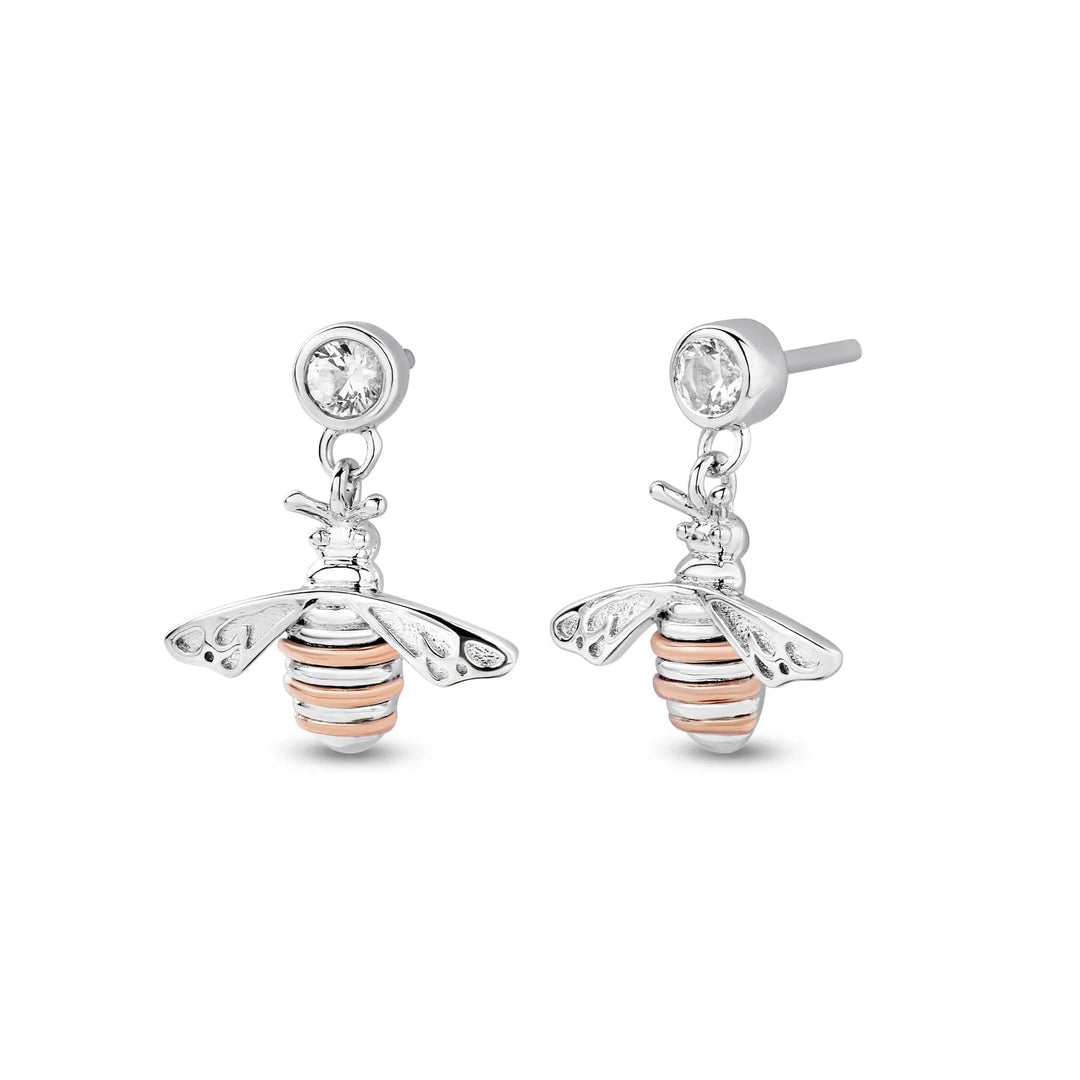 Clogau Nature's Wonder Silver Honey Bee Drop Topaz Earrings - MococoClogau3SHBE8375051537388128Earrings