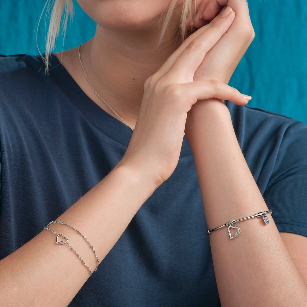Clogau Past Present Future Silver Heart Affinity Beaded Bracelet - MococoClogau3SPPF06465051537379713Bracelets