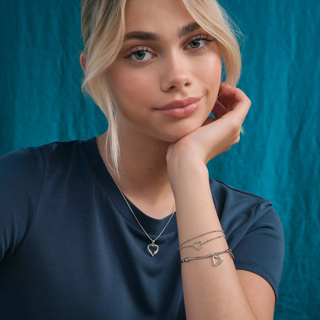 Clogau Past Present Future Silver Heart Pendant Necklace - MococoClogau3SPPF06475051537379720Necklaces