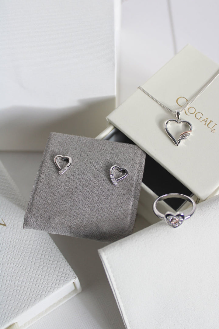 Clogau Past Present Future Silver Heart Pendant Necklace - MococoClogau3SPPF06475051537379720Necklaces