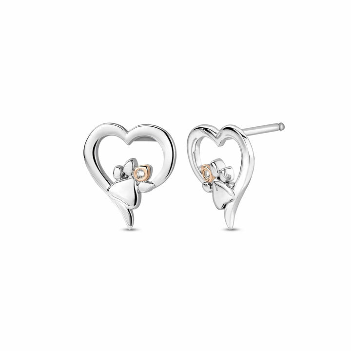 Clogau Paw Prints Silver Heart Stud Topaz Earrings - MococoClogau3SPMH8545051537387954Earrings