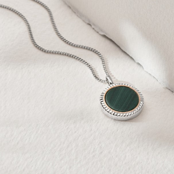 Clogau Reflections Of Padarn Silver And Malachite Pendant - MococoClogau3SMCH07055051537381723Necklaces