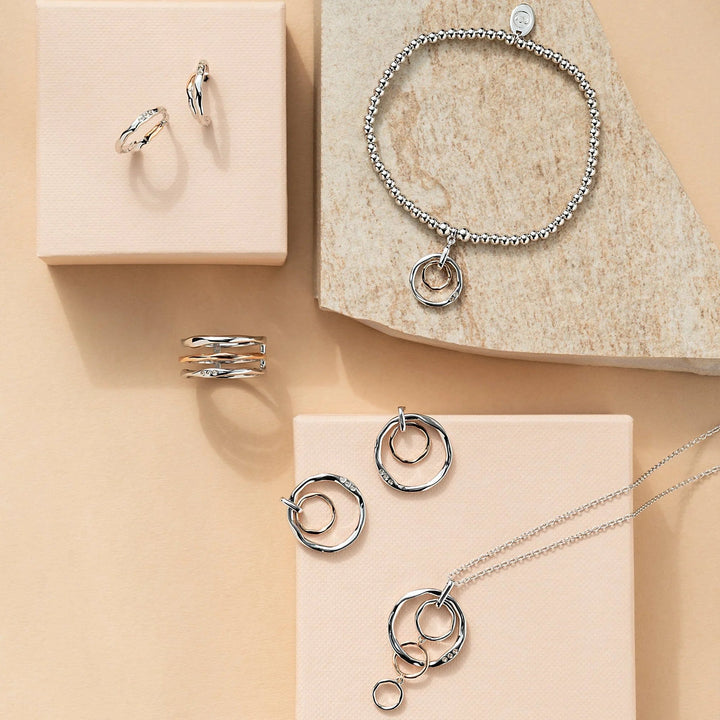 Clogau Ripples Triple Band White Topaz Ring - MococoClogau3SRPP0210/N5051537355595Rings