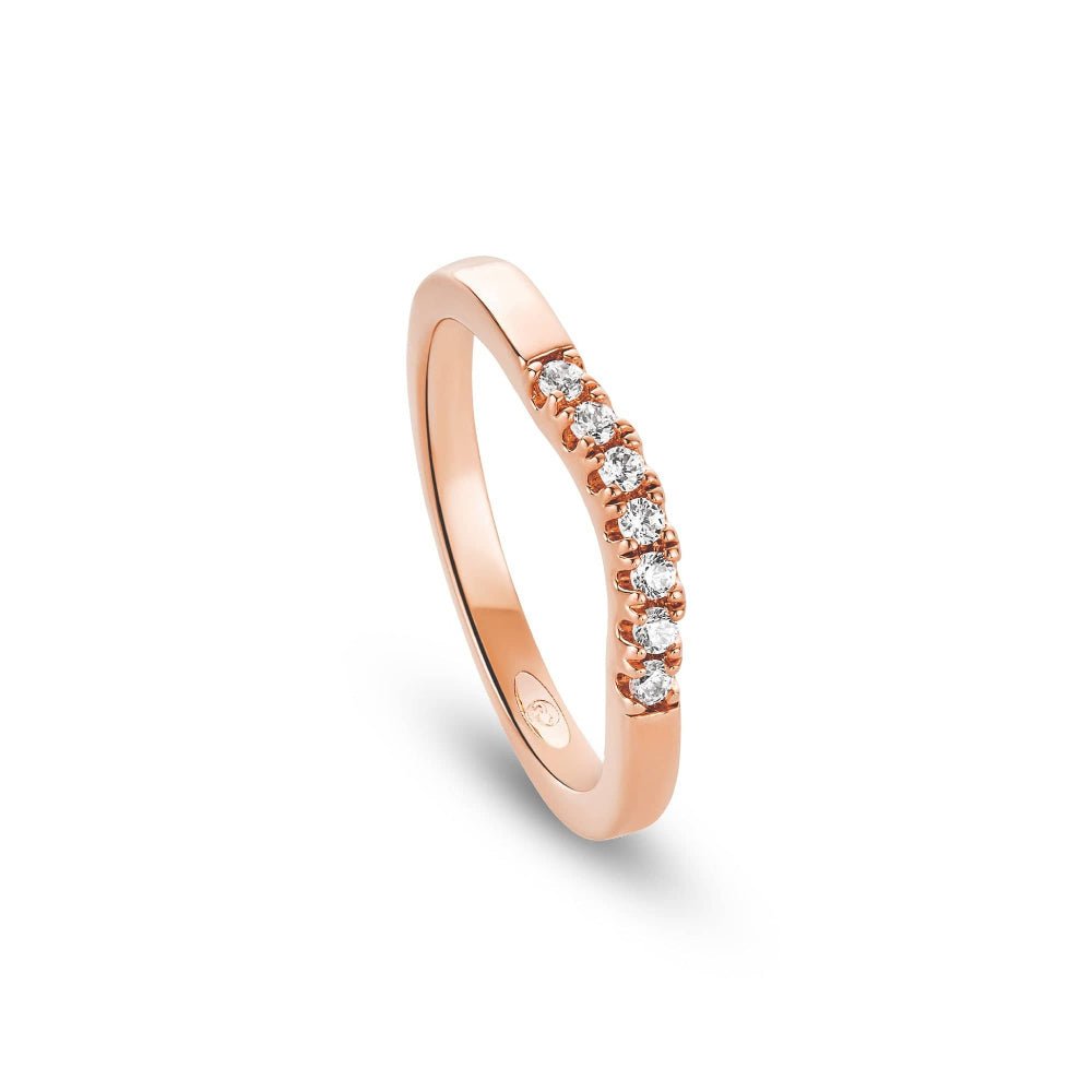 Clogau Rose Gold 9ct Past Present Future&reg; Wedding Ring - MococoClogau09RPPF-JRings