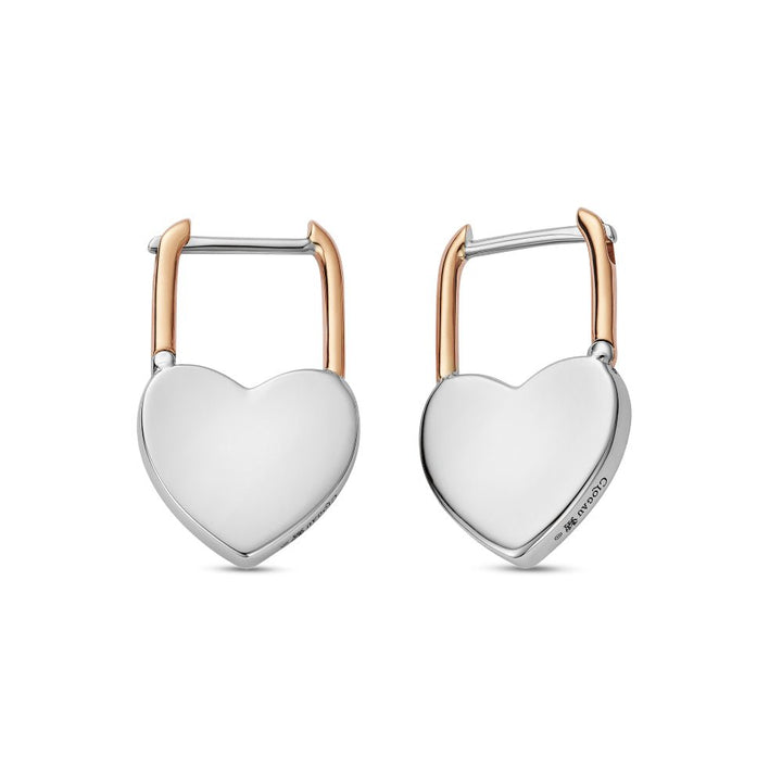 Clogau Silver Cariad Padlock Hoop Earrings - MococoClogau3SCAR9765051537003663Earrings