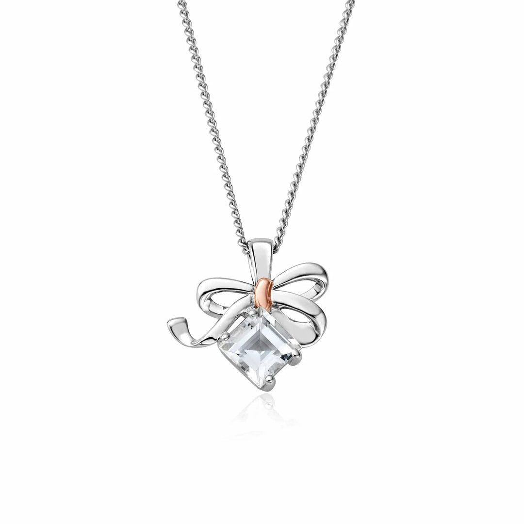 Clogau Silver Christmas Bow Pendant Necklace - MococoClogau3SCGS0714Necklaces