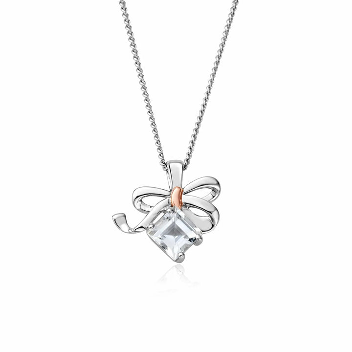 Clogau Silver Christmas Bow Pendant Necklace - MococoClogau3SCGS0714Necklaces