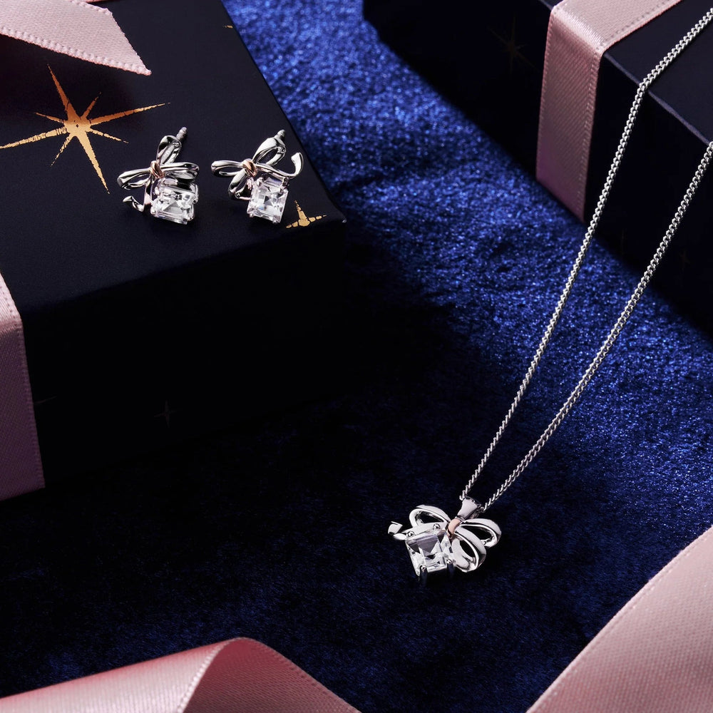 Clogau Silver Christmas Bow Pendant Necklace - MococoClogau3SCGS0714Necklaces