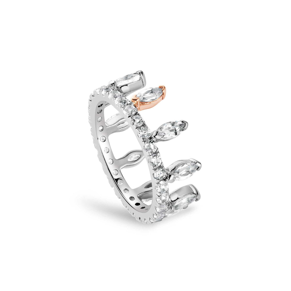 Clogau Silver Clogau Celebration Crown Topaz White Ring - MococoClogau3SATA0788 - J5051537000334Ring