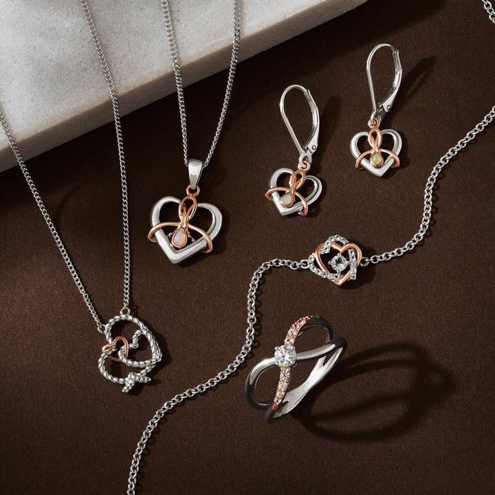 Clogau Silver Forever Yours Heart Topaz Bracelet image 2