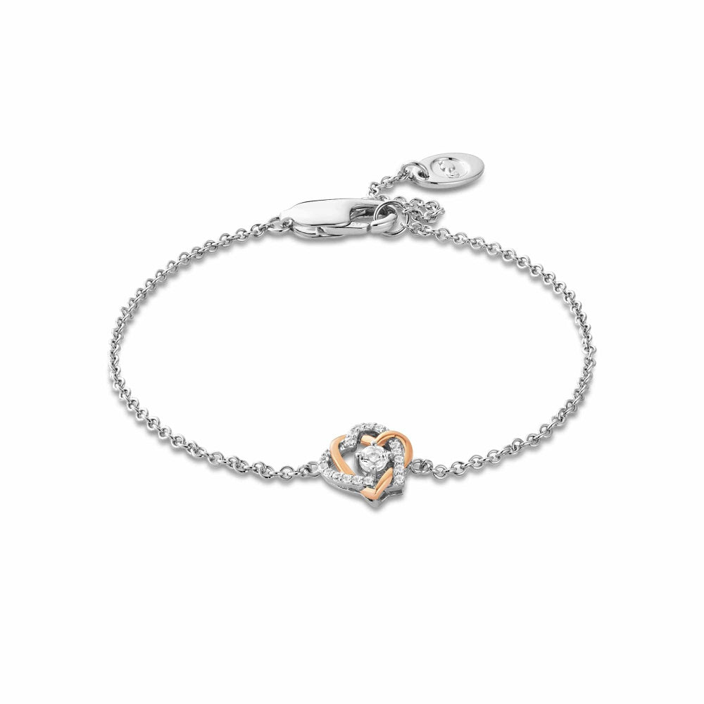 Clogau Silver Forever Yours Heart Topaz Bracelet image