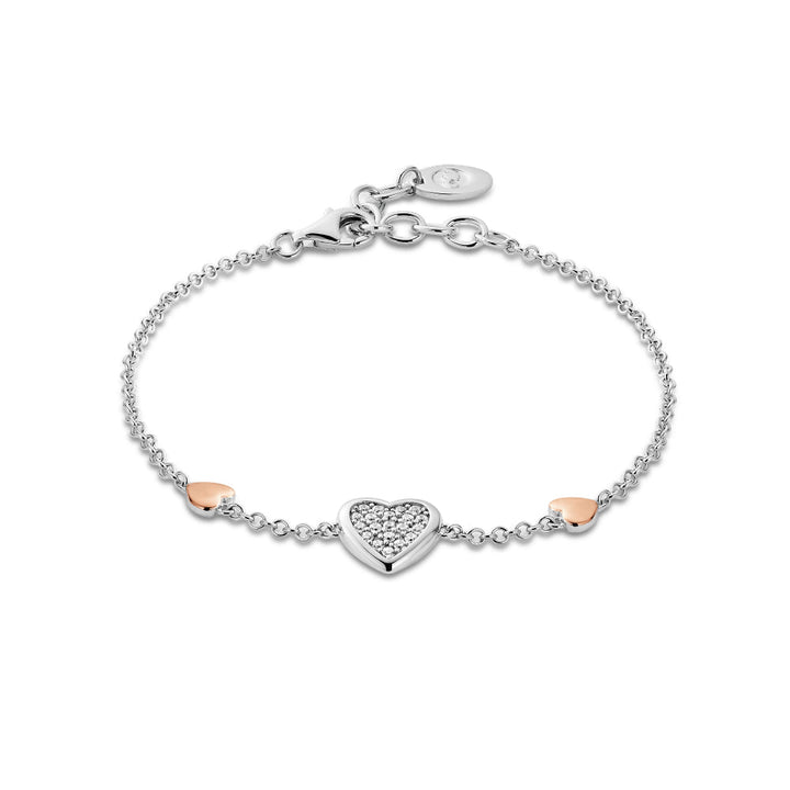 Clogau Silver Forever Yours Swarovski Zirconia Love Heart Bracelet - MococoClogau3SFYO9945051537003694Bracelets