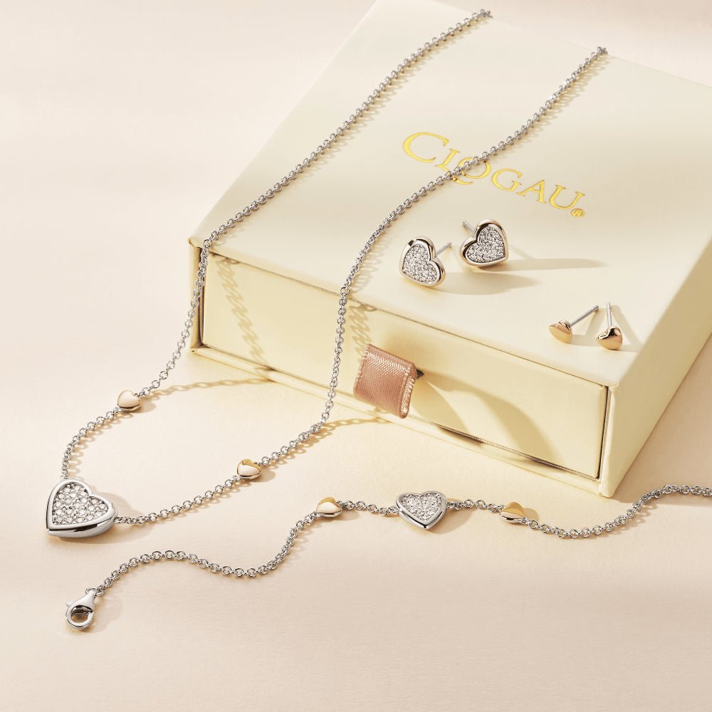 Clogau Silver Forever Yours Swarovski Zirconia Love Heart Bracelet - MococoClogau3SFYO9945051537003694Bracelets