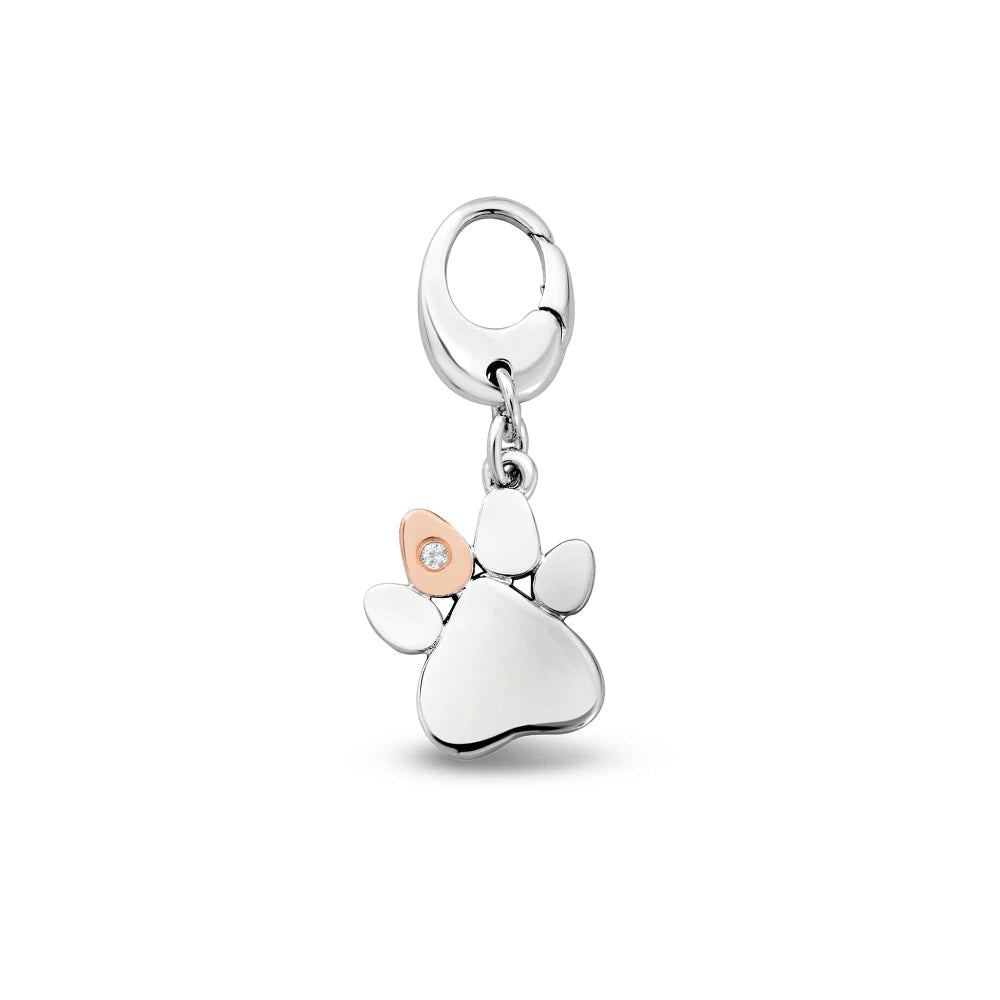 Clogau Silver Insignia Paw Prints Topaz Charm - MococoClogau3SPWP07745051537385622Charms