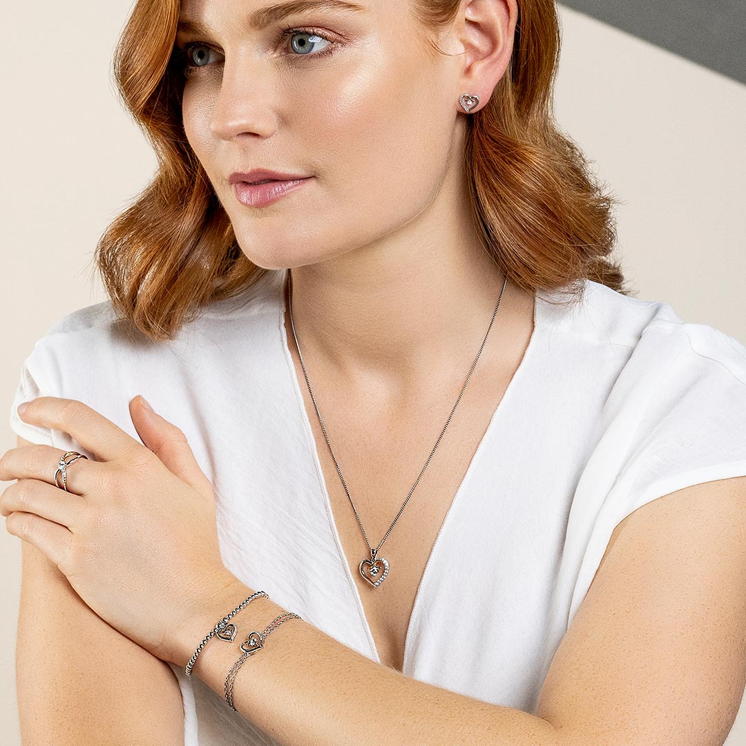 Clogau Silver Kiss Bracelet & Earring Set - MococoMococo