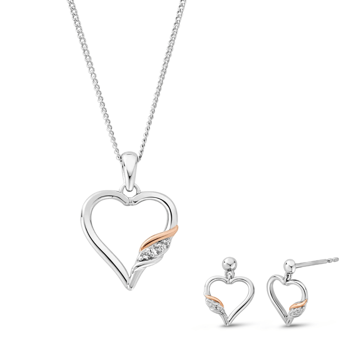 Clogau Silver Past Present Future Heart Set - MococoClogau