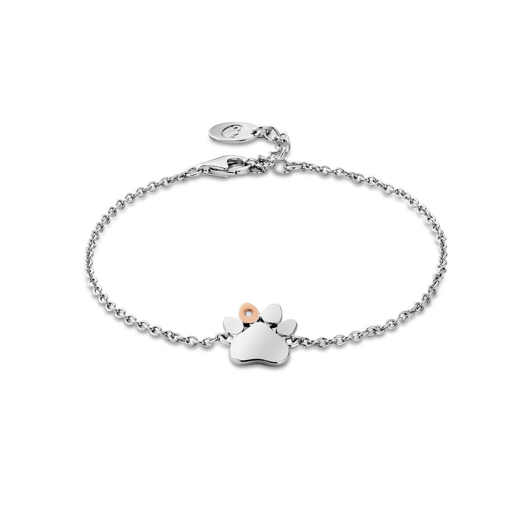 Clogau Silver Paw Print on My Heart Bracelet - MococoClogau3SPWP08225051537385653Bracelets