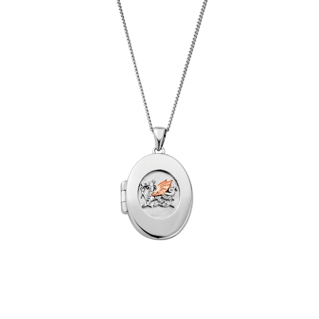 Clogau Silver Welsh Dragon Locket Necklace - MococoClogau3SWDN07555051537385721Necklaces