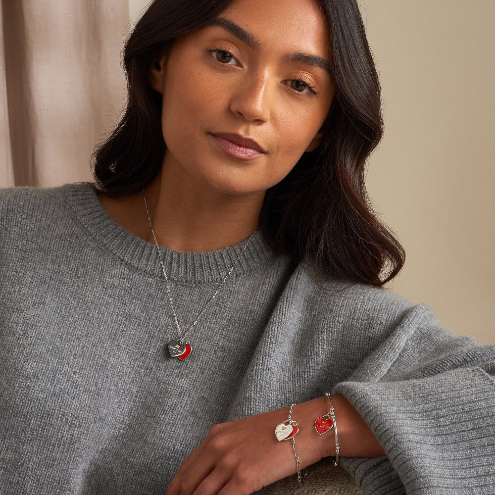 Clogau Silver WRU Welsh Heart Bracelet image 1