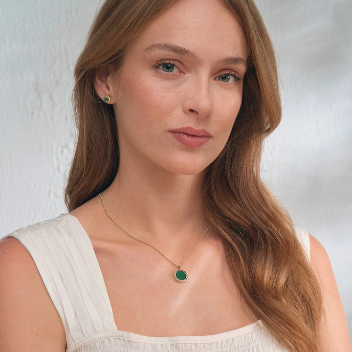 Clogau Solid Gold Reflections Of Padarn and Malachite Pendant Necklace - MococoClogauGMCH03575051537380412Necklaces