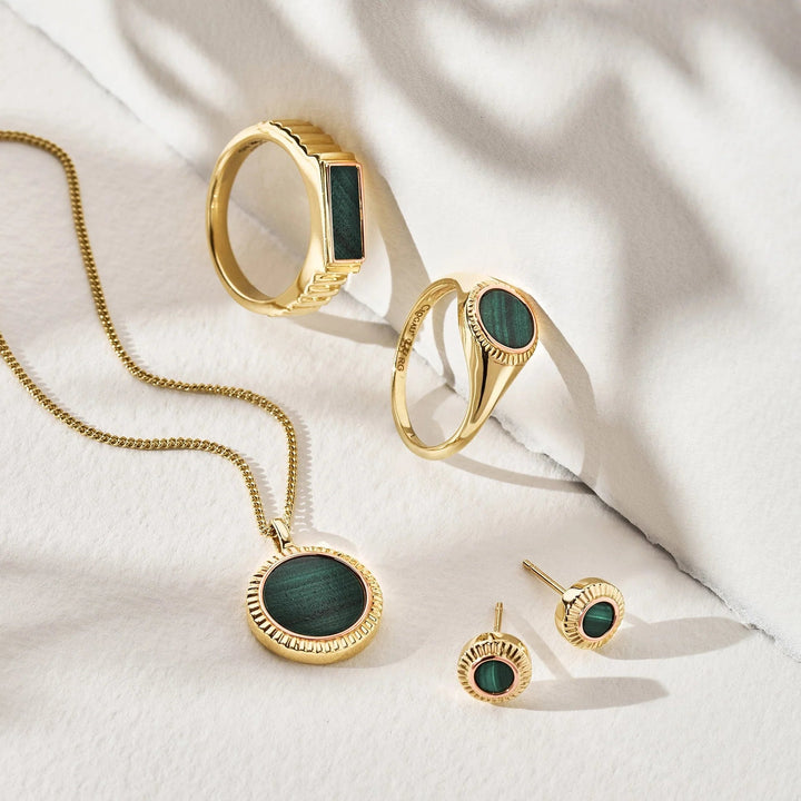 Clogau Solid Gold Reflections Of Padarn and Malachite Pendant Necklace - MococoClogauGMCH03575051537380412Necklaces