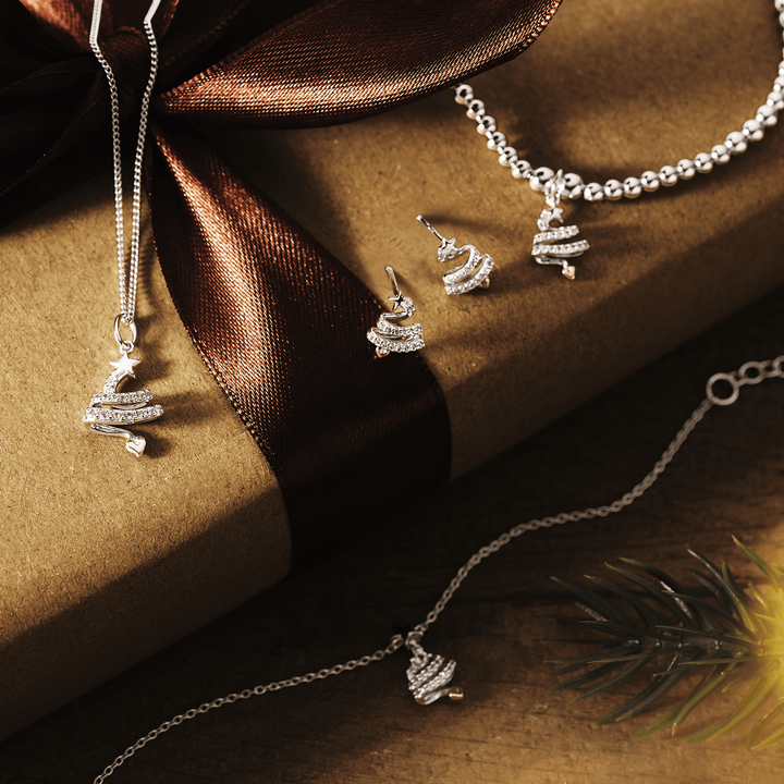 Clogau Sterling Silver Christmas Tree White Topaz Bracelet - MococoClogau3SCGS07135051537383284Bracelets