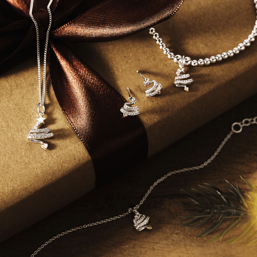 Clogau Sterling Silver Christmas Tree White Topaz Bracelet - MococoClogau3SCGS07135051537383284Bracelets