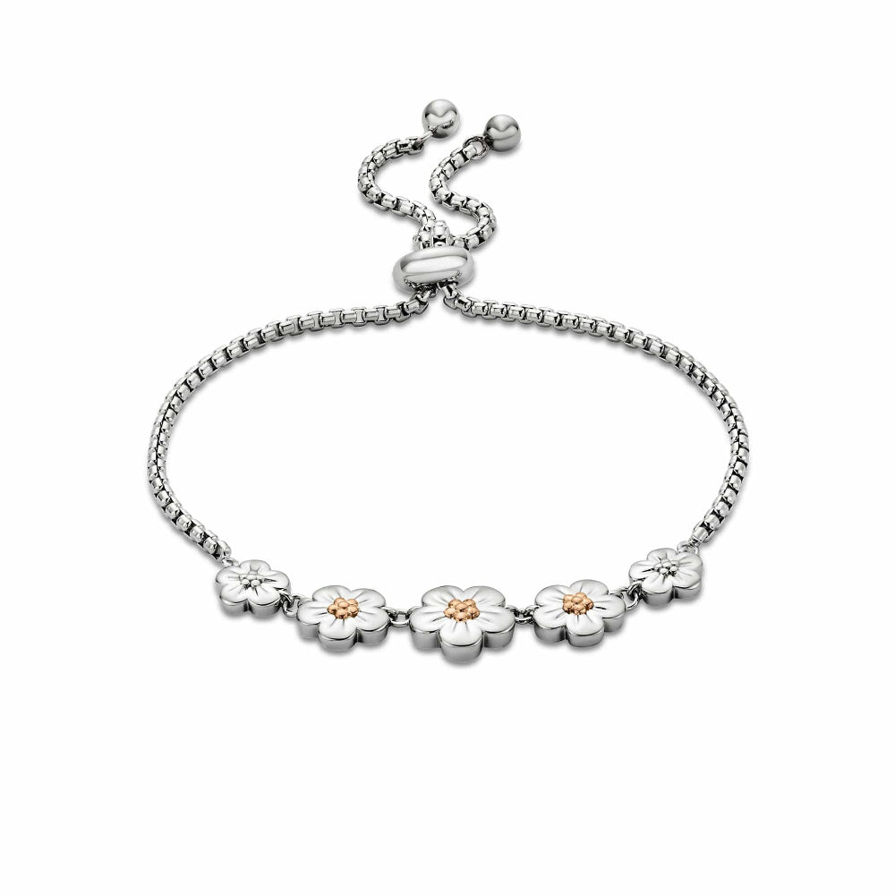 Clogau Sterling Silver Nature's Wonder Forget-Me-Not Adjustable Bracelet image