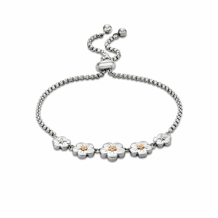 Clogau Sterling Silver Nature's Wonder Forget-Me-Not Adjustable Bracelet image