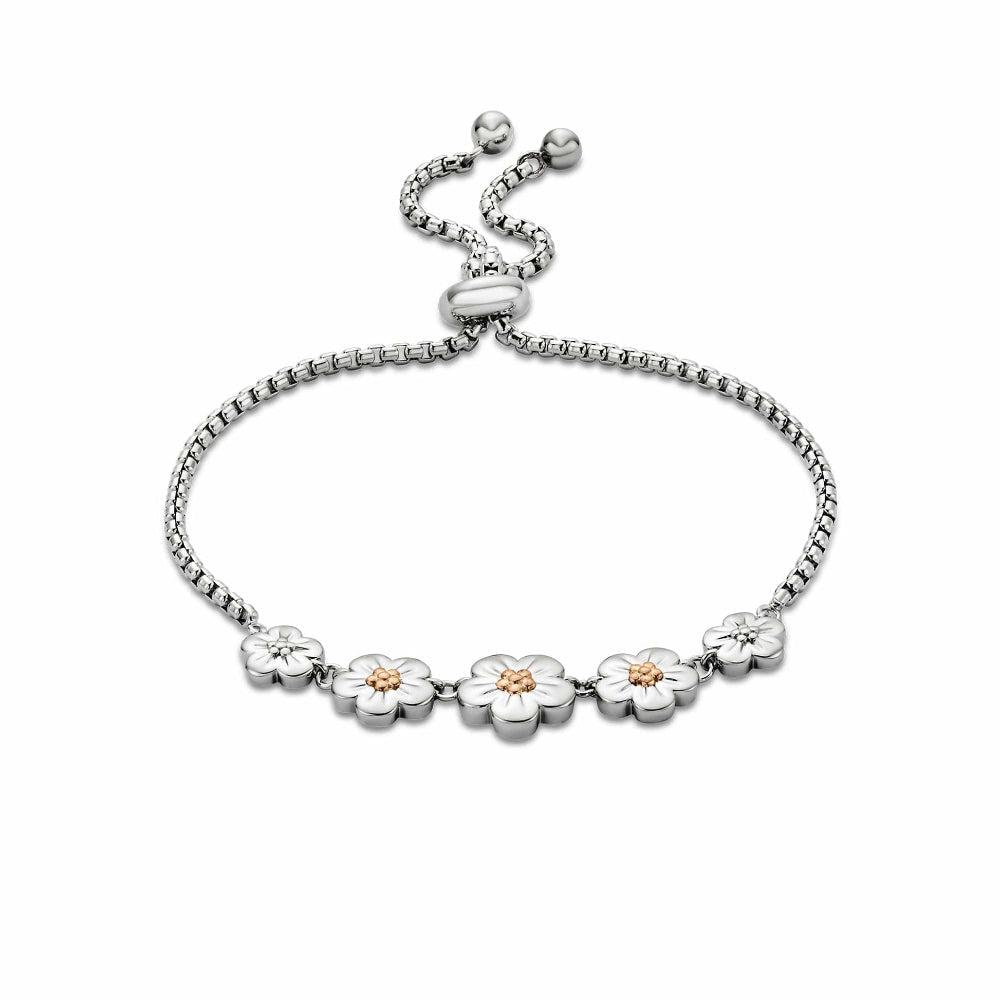 Clogau Sterling Silver Nature's Wonder Forget-Me-Not Adjustable Bracelet - MococoClogau3SFMN9045051537002314Bracelets