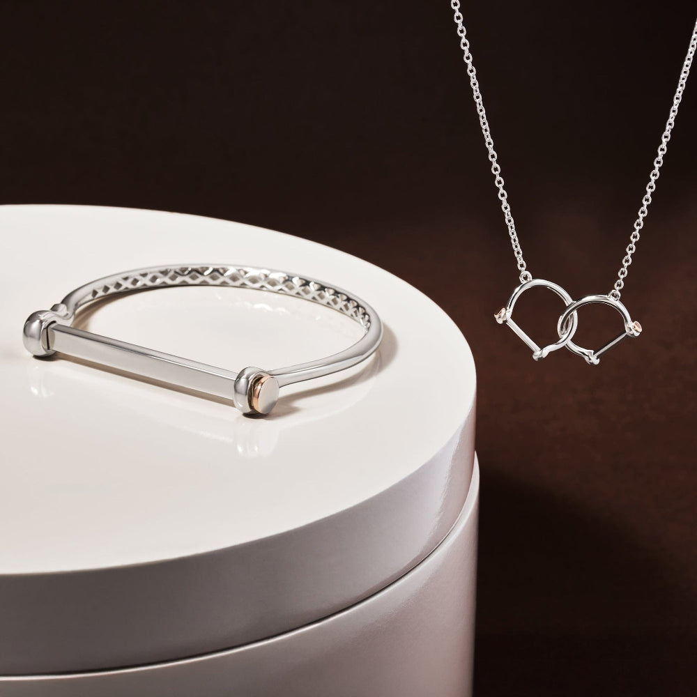 Clogau Sterling Silver Royal Stirrup Bangle image 1