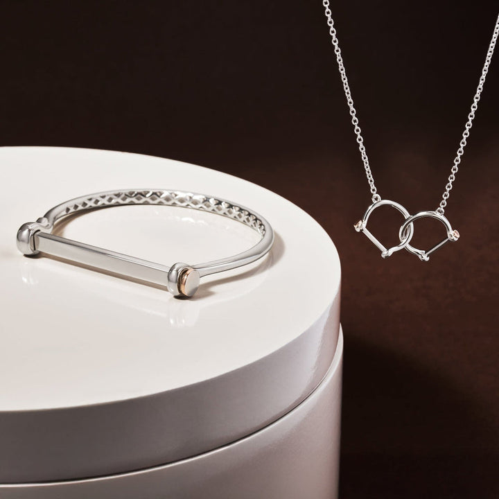 Clogau Sterling Silver Royal Stirrup Bangle image 1