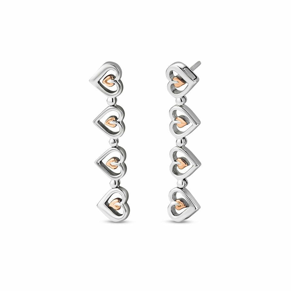 Clogau Sterling Silver Tree of Life Heart Drop-Stud Earrings - MococoClogau3SHEA8845051537002321Earrings