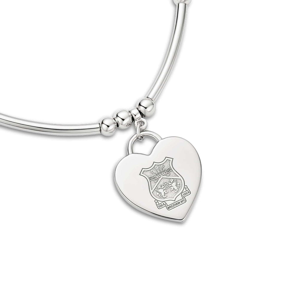 Clogau Sterling Silver Wrexham AFC Heart Affinity Bracelet image 1