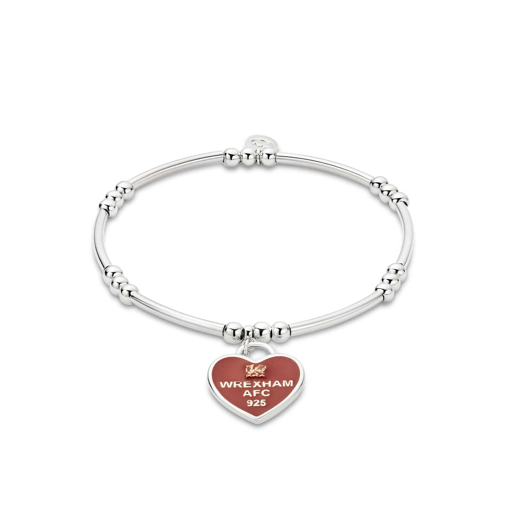 Clogau Sterling Silver Wrexham AFC Heart Affinity Bracelet image