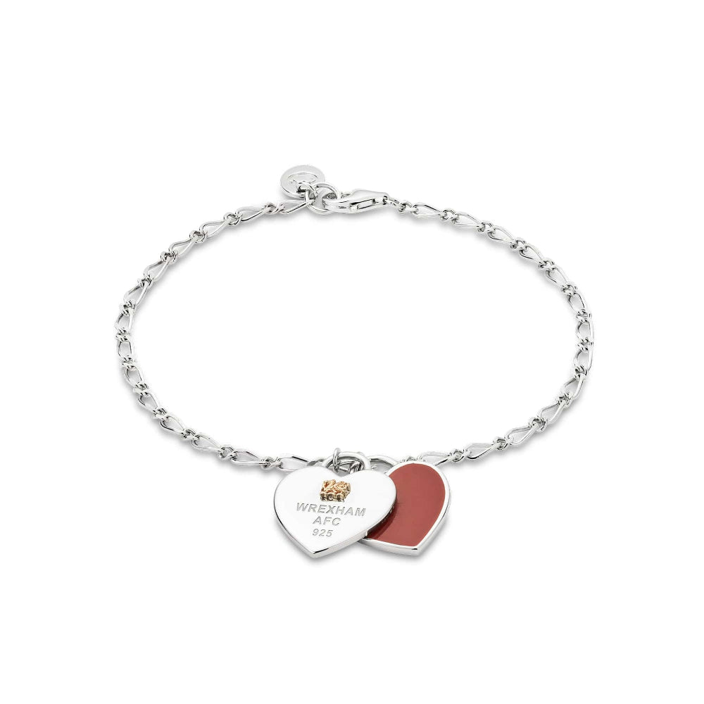 Clogau Sterling Silver Wrexham AFC Heart Bracelet image