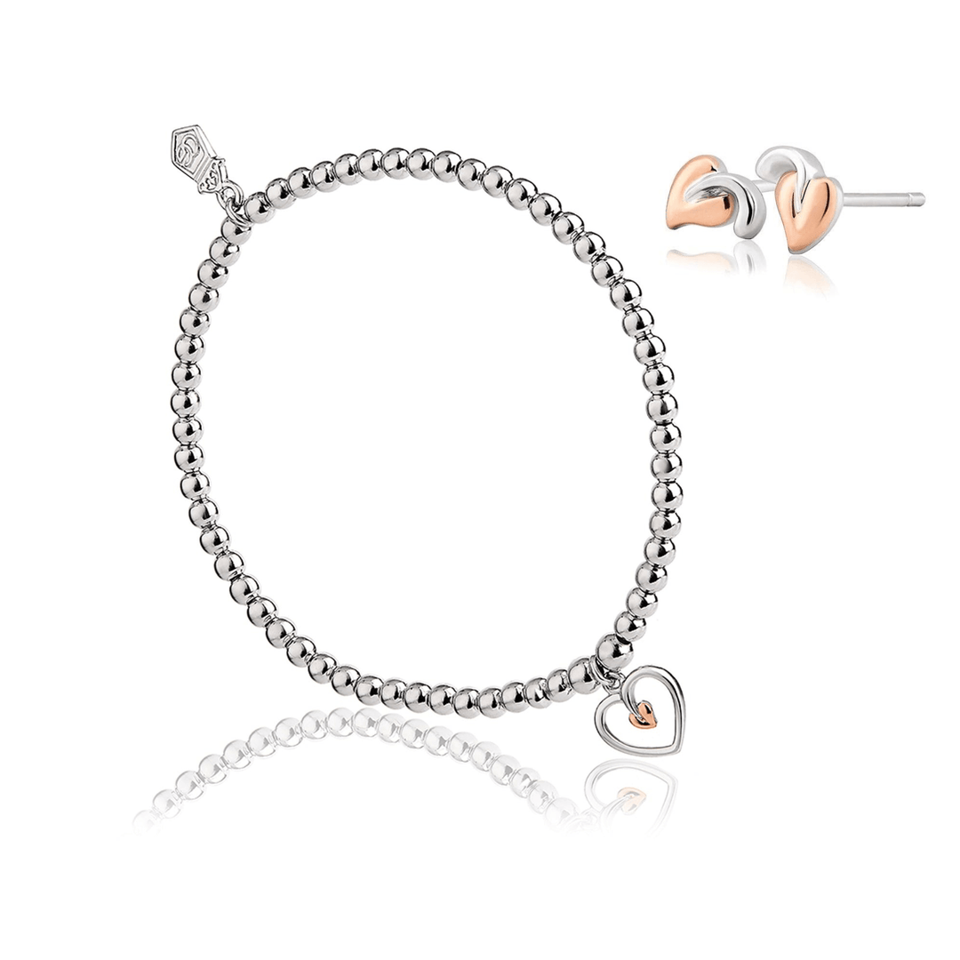 Clogau Tree of Life Heart Affinity Bracelet & Stud Earring Set - MococoClogauJewellery Sets